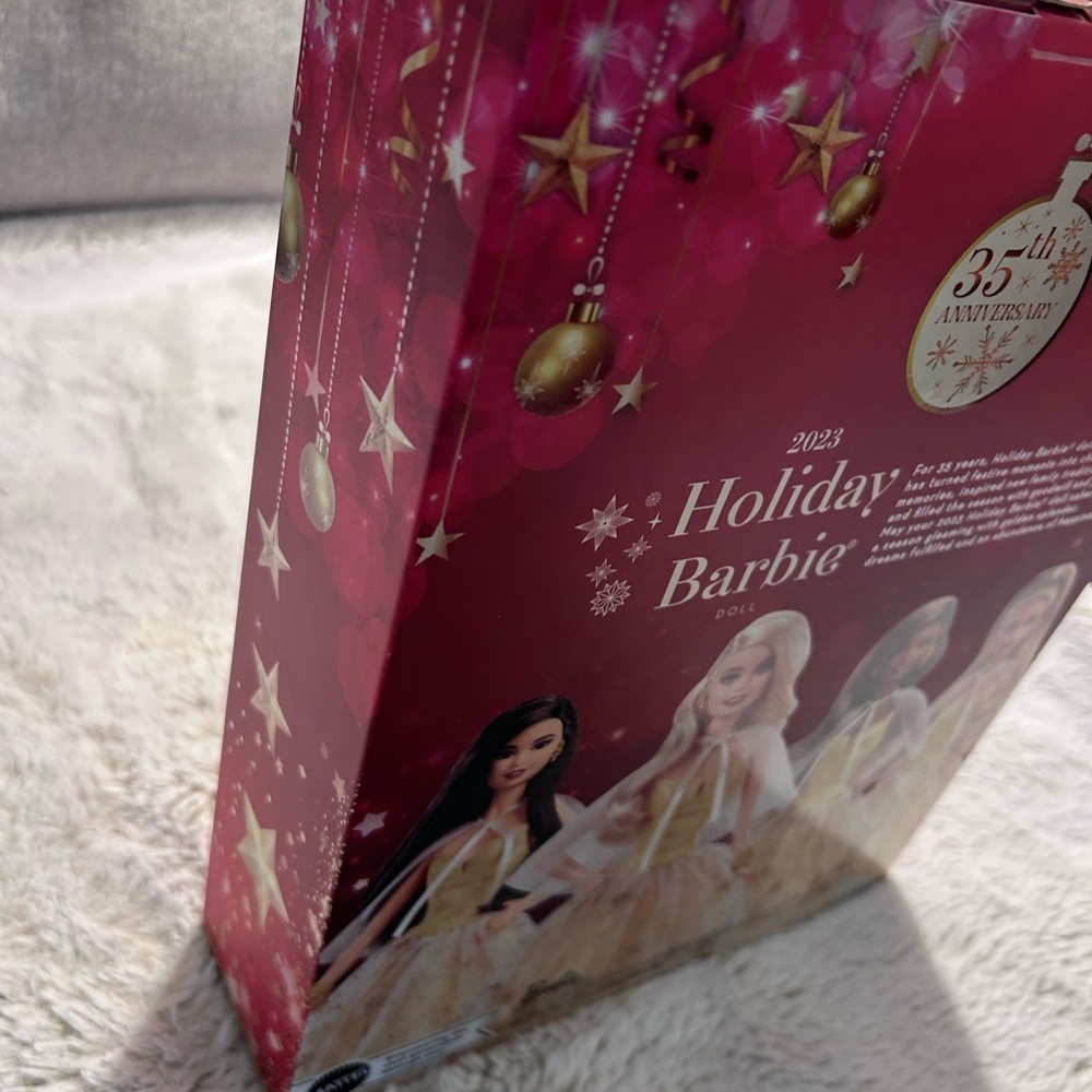 Mattel Holiday Barbie 2023 Collector Doll - Gold & Red Box - Picture 3 of 7